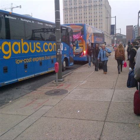 The megabus stop location at 300 Borough Drive is located at the Bus Station near to the Scarborough Center Subway Station on the 3 Subway Line. . Megabus market street at 6th street